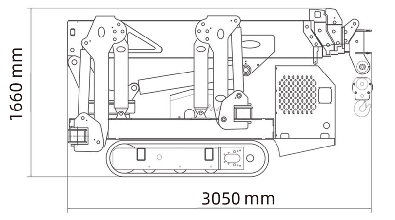 Dimension /Adjust the Angle of 3t Spider Crane