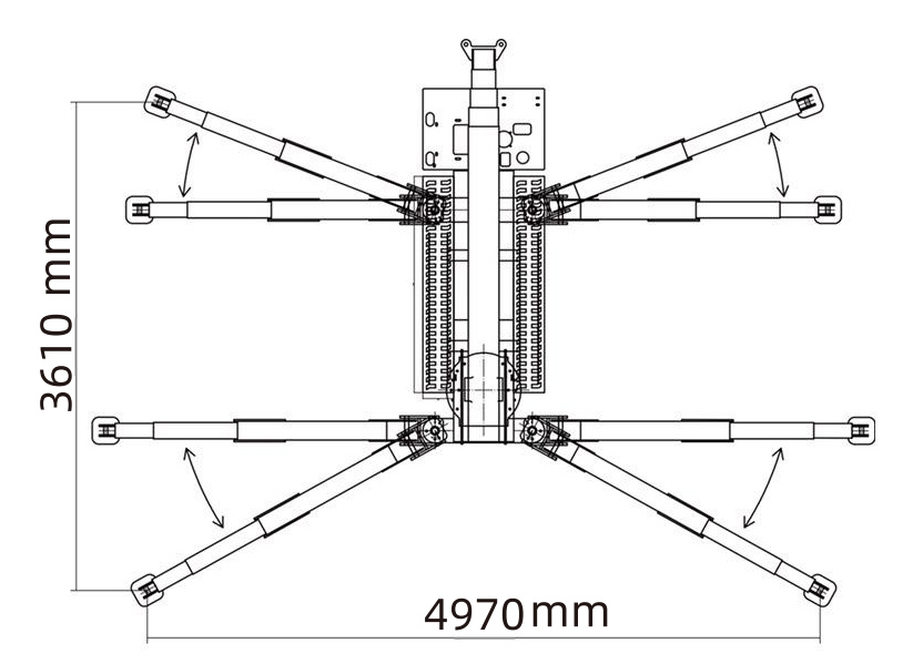 Dimension /Adjust the Angle of 3t Spider Crane
