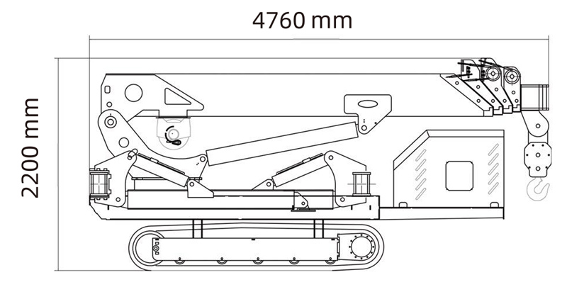 Dimension /Adjust the Angle of 5t Spider Crane
