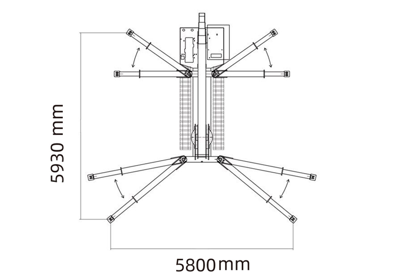 Dimension /Adjust the Angle of 5t Spider Crane
