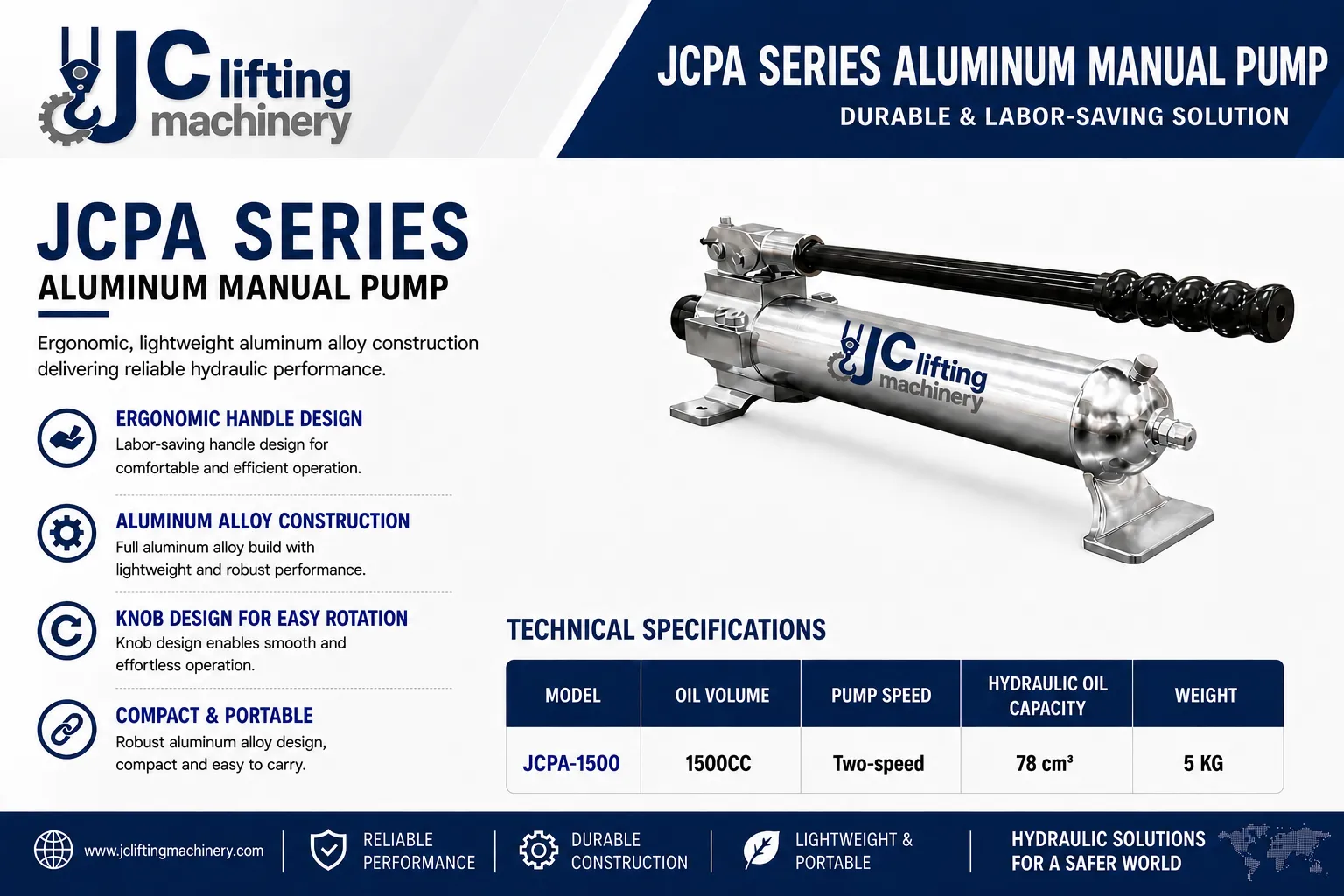 JCPA SERIESALUMINUM MANUAL PUMP